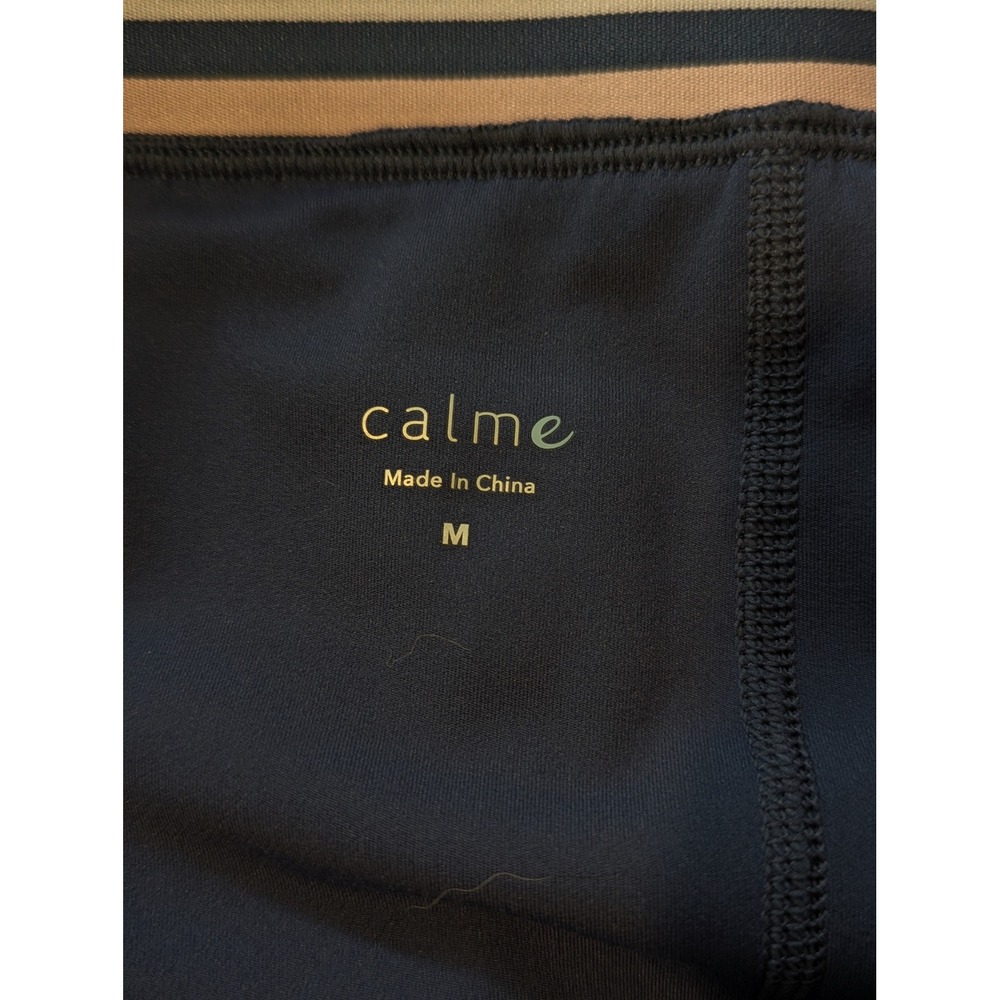 NWT CALME by Johnny Was Navy Pleated Tennis Skirt Striped Waistband Medium - Picture 5 of 9